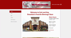 Desktop Screenshot of corkandkegbraselton.com